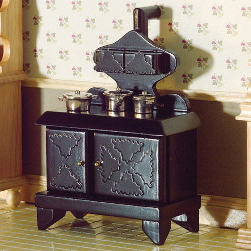 Dolls House Victorian Stove &  Plate