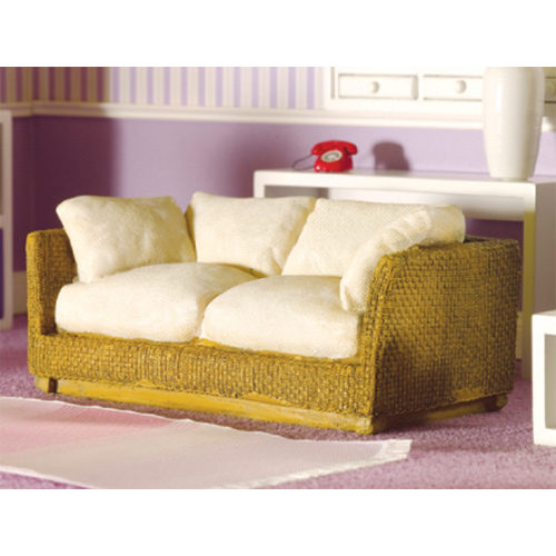 Dolls House Rattan Sofa