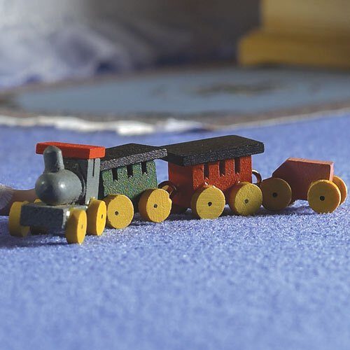 Dolls House Wooden Train & Carriages