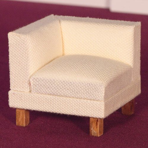 Dolls House Cream Corner Seat