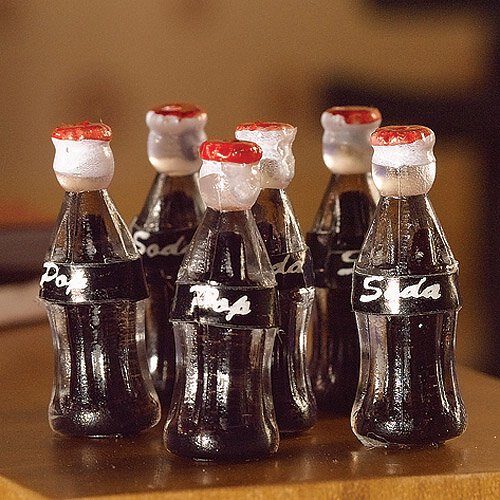 Dolls House Soda Bottles, 6 pcs