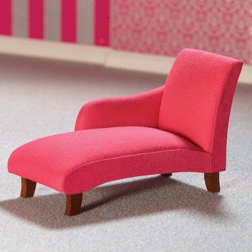 Dolls House Pink Chaise Longue