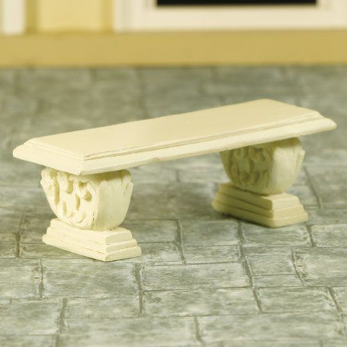 Dolls House 'Stone' Garden Seat