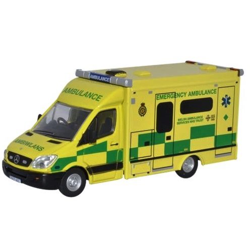 Oxford Mercedes Ambulance Welsh - 1:76