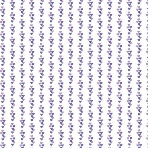 Dolls House Hearts Wallpaper  - Mauve/Lilac