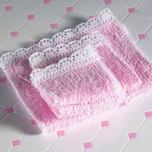 Dolls House Towel Set - Pink