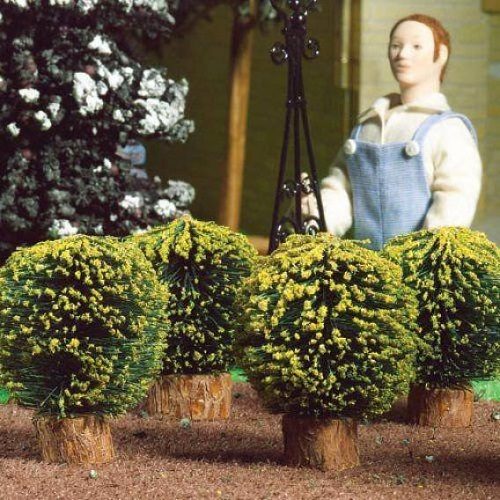 Dolls House Round Box Bushes