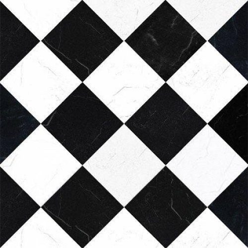 Dolls House Tile Paper - Black & White Marble