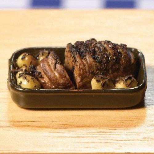 Dolls House Roast Beef & Potatoes - Scale 1:12