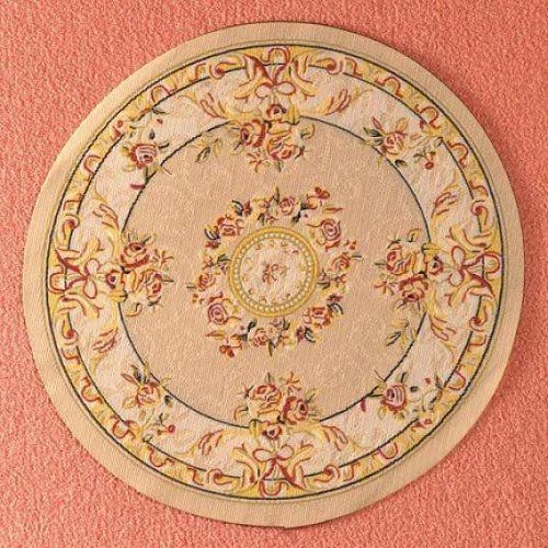 Dolls House Circular Rug - Cream