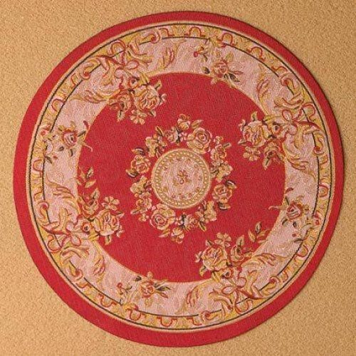 Dolls House Circular Rug - Rich Red