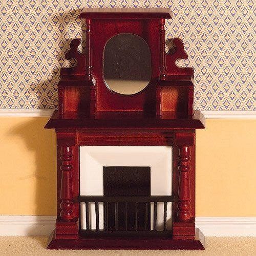 Dolls House Victorian Fireplace with Overmantel