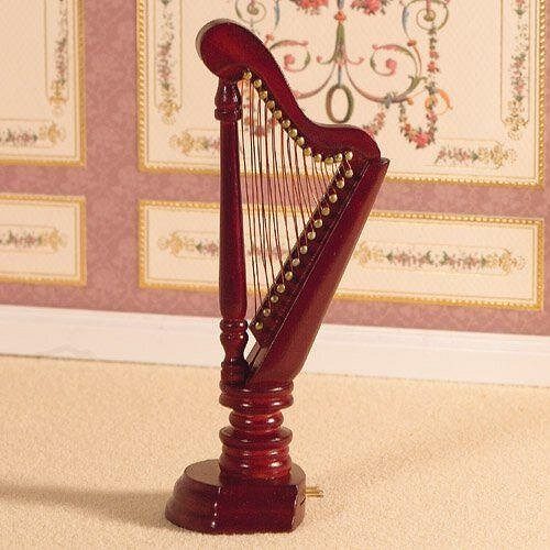 Dolls House Harp - Classical Scrolled Harp