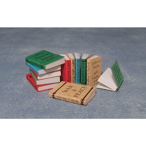 Dolls House Miniatures - Set of 12 Books