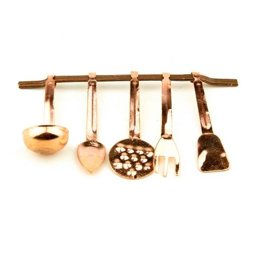 Dolls House Copper Utensil Set