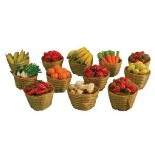 Dolls House Fruit & Vegetables in a Basket