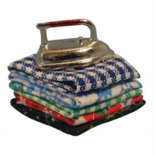 Dolls House Pile of Ironing