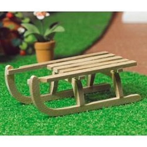 Dolls House Wooden Sledge