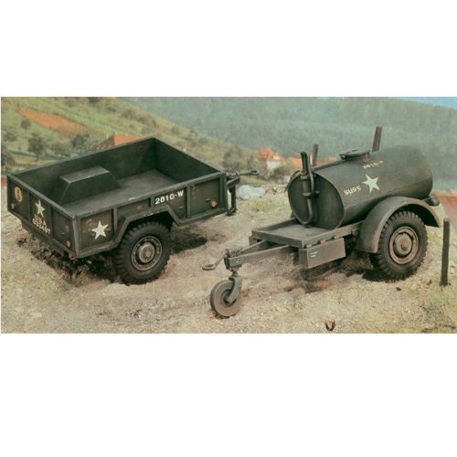 Italeri U.S. 250 Gallon Tank Trailer & M101 Cargo Trailer - Image 2