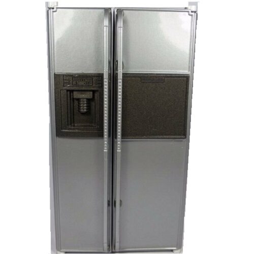 Dolls House Deluxe American Fridge - Silver