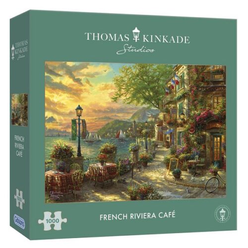 French Riviera Cafe - 1000 Piece Jigsaw Puzzle - Image 2