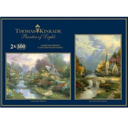 Lamplight Bridge & Mountain Chapel -  2x 500 Piece Jigsaw - Image 3