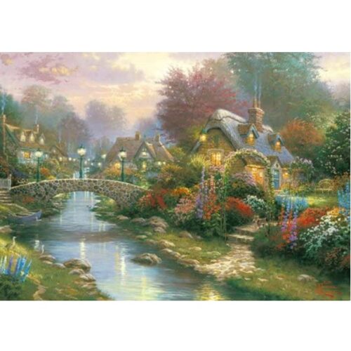 Lamplight Bridge & Mountain Chapel -  2x 500 Piece Jigsaw