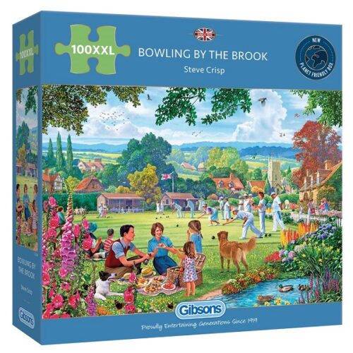 Bowling by the Brook  - 100XXL Piece Jigsaw Puzzle - Image 2