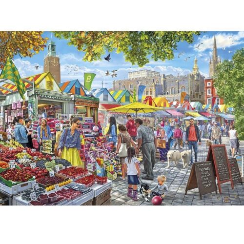 Market Day, Norwich - 1000 Piece Jigsaw Puzzle