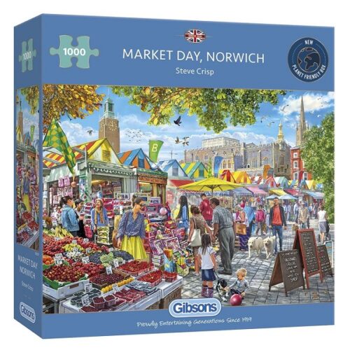 Market Day, Norwich - 1000 Piece Jigsaw Puzzle - Image 2