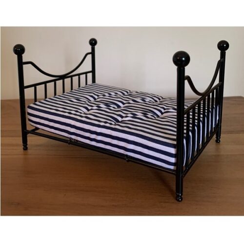 Dolls House Black Metal Bed - Double