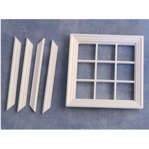 Dolls House DIY - WHITE Georgian 9 Pane Window/Frames