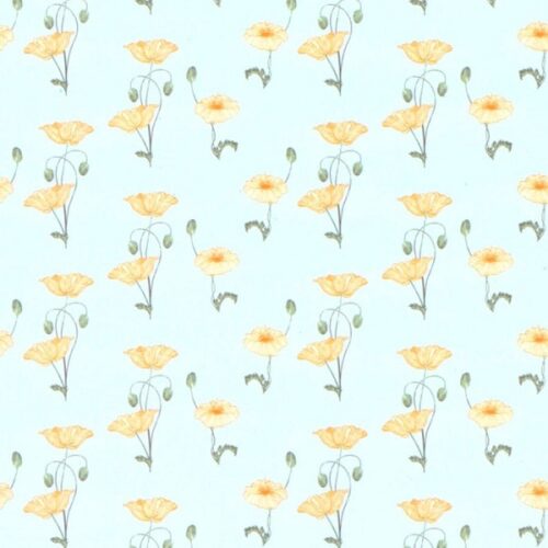 Dolls House Yellow Poppy Wallpaper