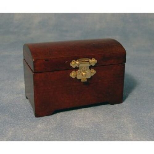 Dolls House Mahogany Hinged Chest