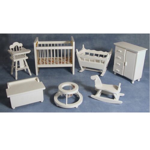 Dolls House Nursery Set - 7 Pieces