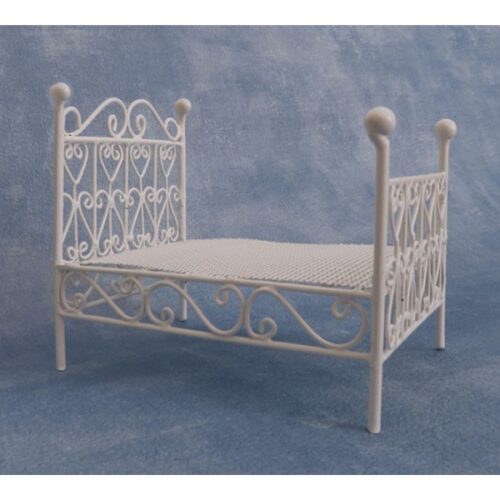 Dolls House White Childs Bed