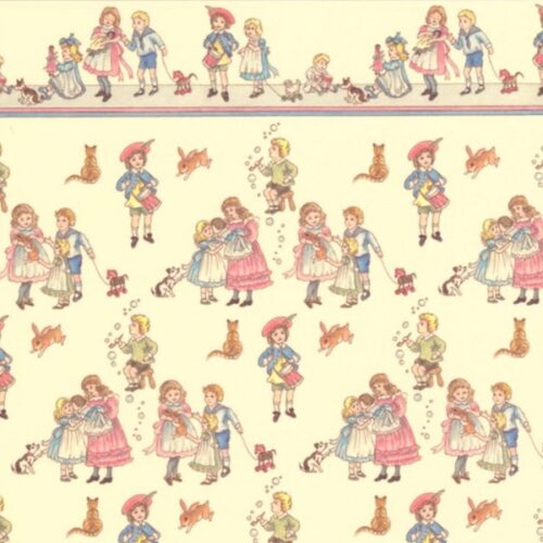 Dolls House Cream Children Design Paper