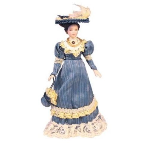 Dolls House - Victorian Lady dressed in Blue