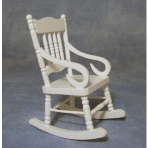 Dolls House Rocking Chair - White - RB Models