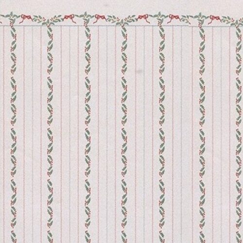 Dolls House Christmas Stripes Wallpaper