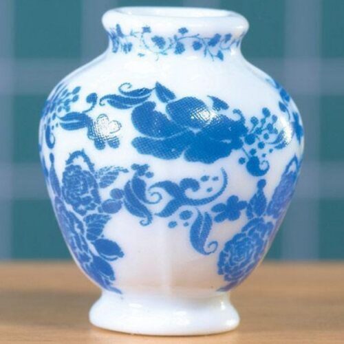 Dolls House Delft Style Ceramic Vase