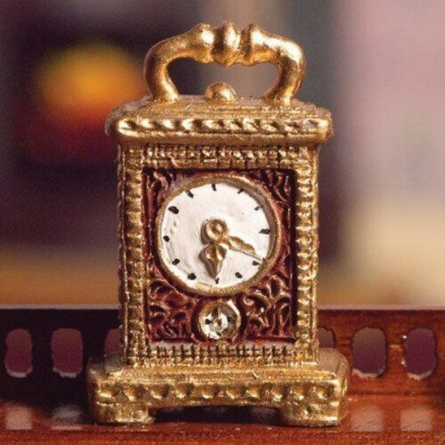 Dolls House 'Gold' Carriage Clock