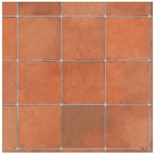 Dolls House Embosssed A3 Terracotta Large Tiles