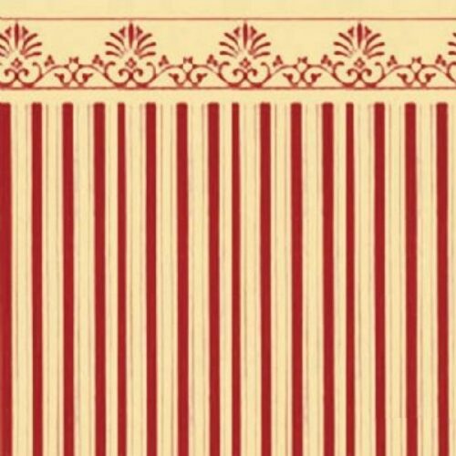 Dolls House Red/Cream Majestic Paper