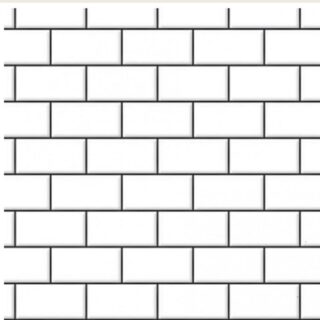 Dolls House  - White Metro Tiling Dark Grout