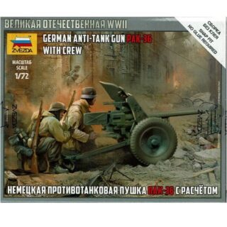 Zvezda German Anti-tank Gun PAK 36 with Crew